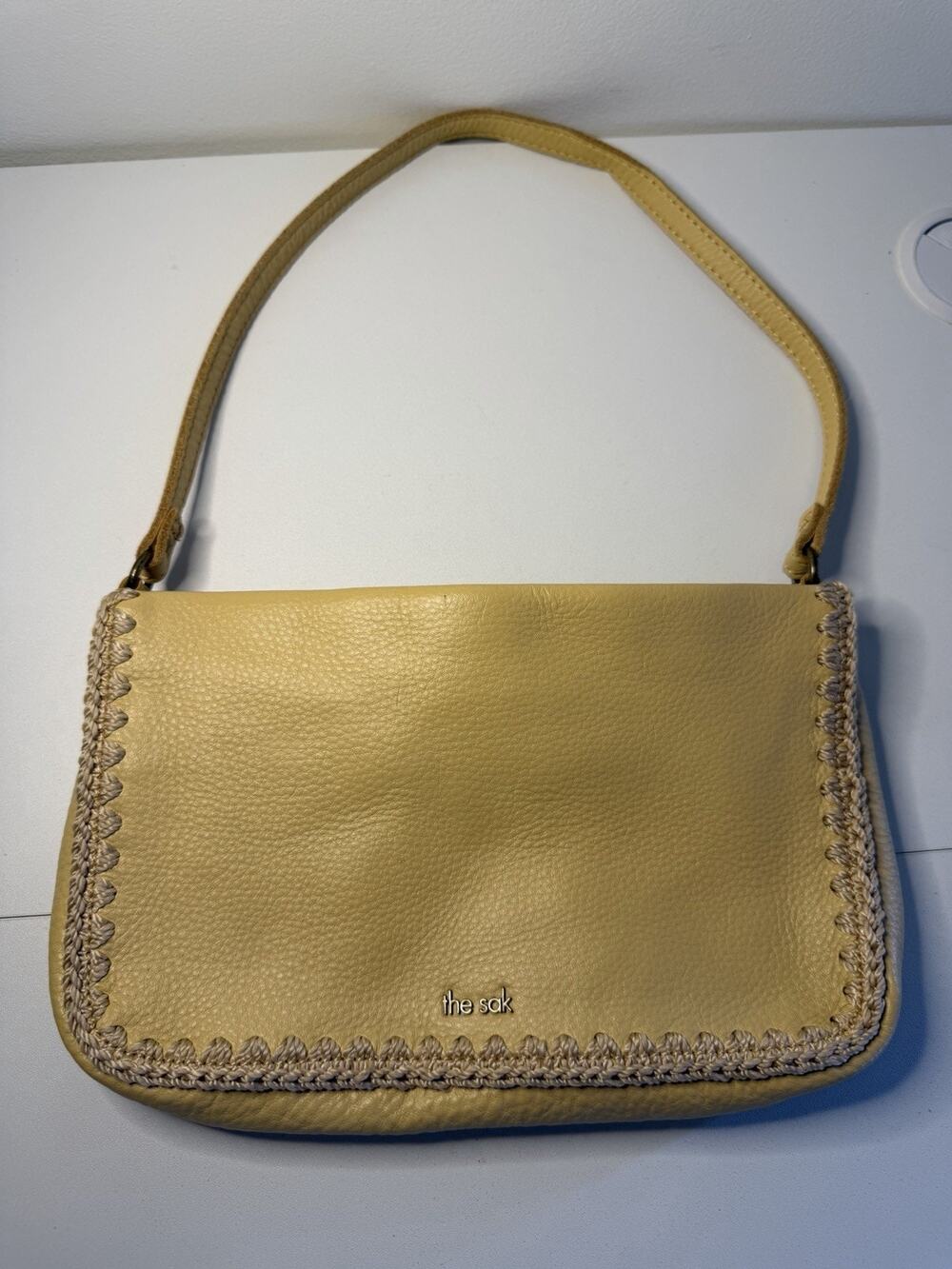 the sak Flora Handbag Zipper Vintage Tobacco Shoulder Bag Zip Close Purse EUC!